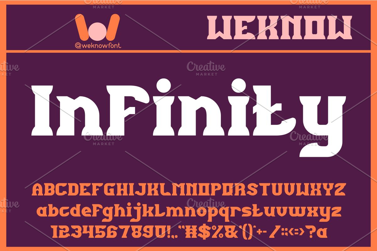 Unlimited Font, a Font by weknow (Photo 2 of 8)