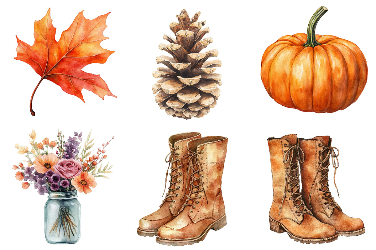 Fall Clipart Set, an Illustration by CitraGraphics (Photo 3 of 5)