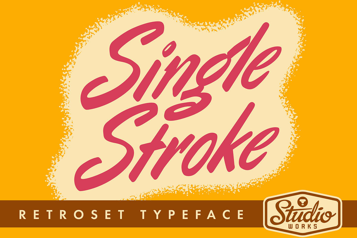 Single Stroke | Retroset Typeface!, a Script Font by StudioWorks (Photo 1 of 10)