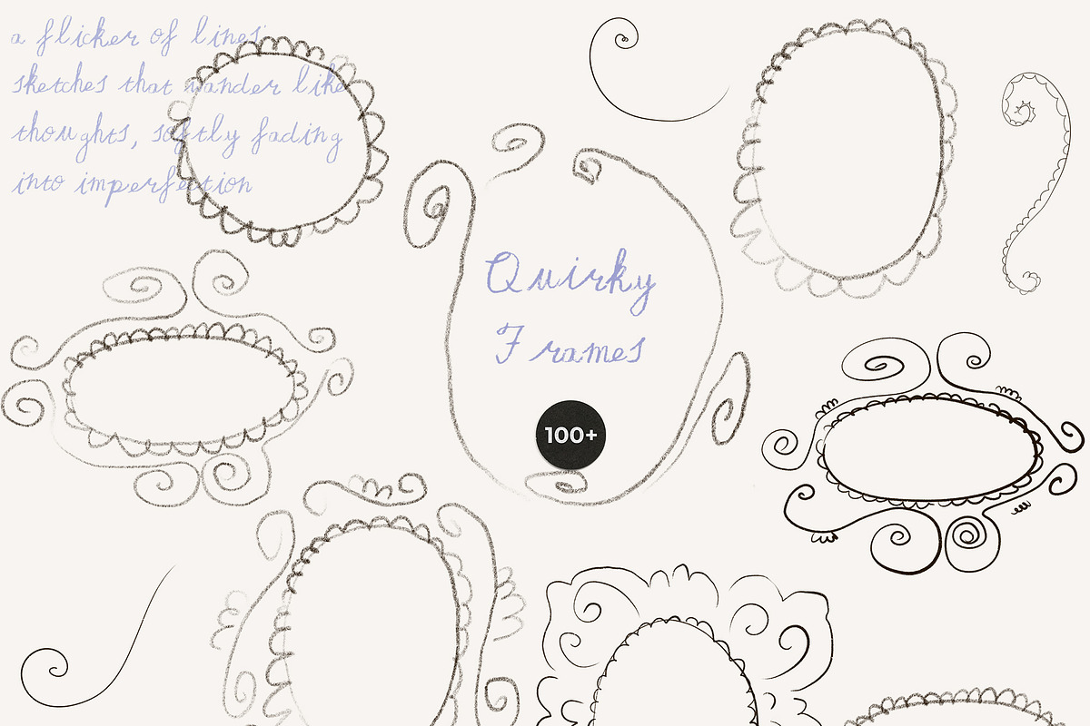 Quirky Hand-Drawn Line Frames, an Object Graphic by Lana Elanor (Photo 6 of 11)