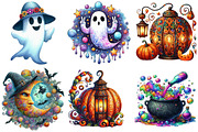 Groovy 70s Halloween Clipart, an Illustration by Pixels.Craft (Thumbnail 2 of 7)