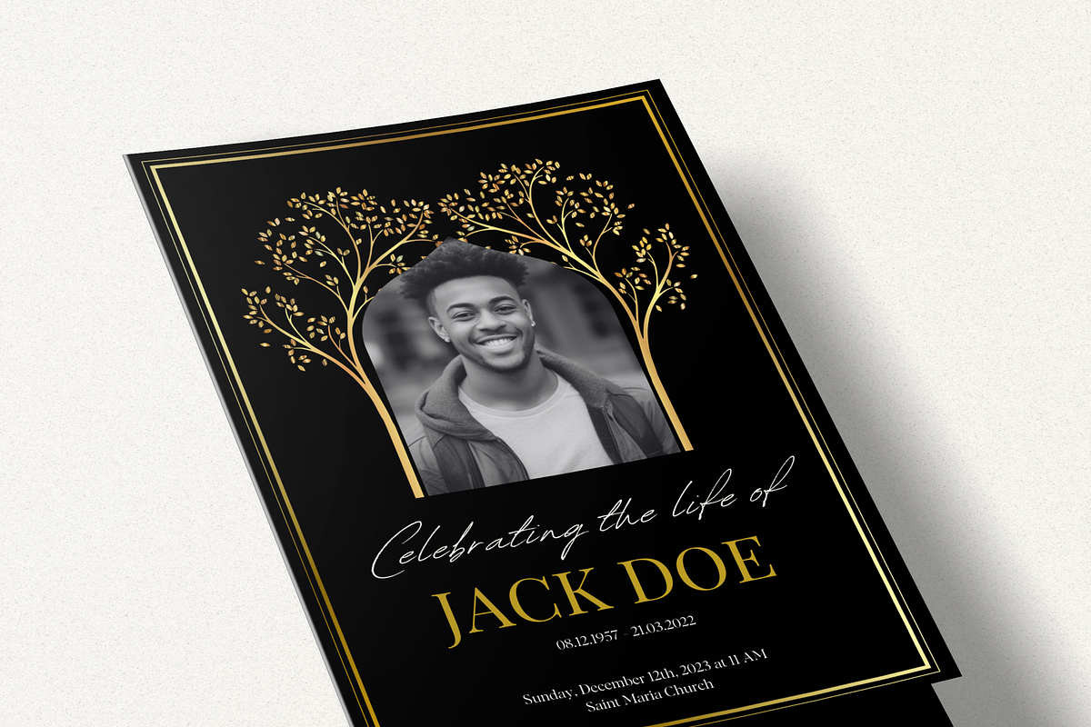 Funeral Program Template I Canva, an Invitation Template by The Social Stuff (Photo 8 of 10)