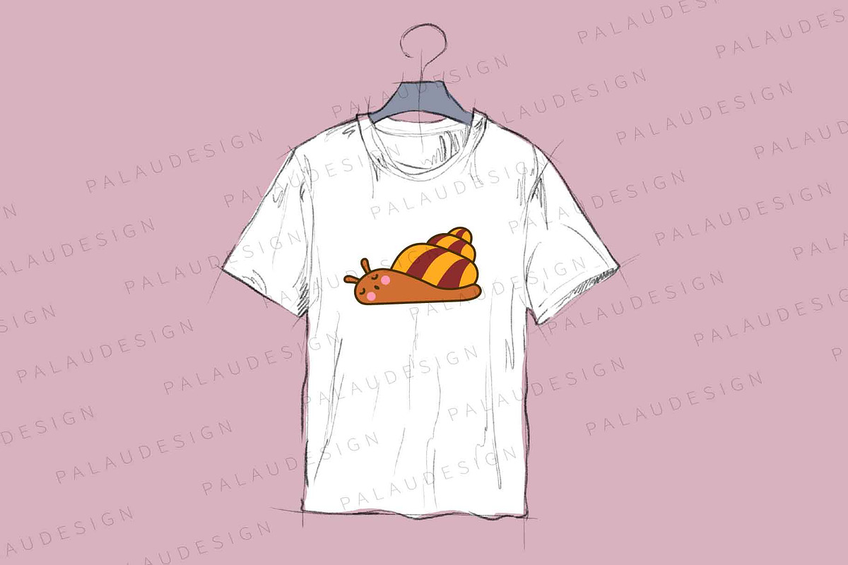 Cute Kawaii Snails, an Animal Illustration by Palau (Photo 2 of 12)