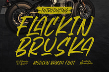 Flackin Bruska Modern Brush Font