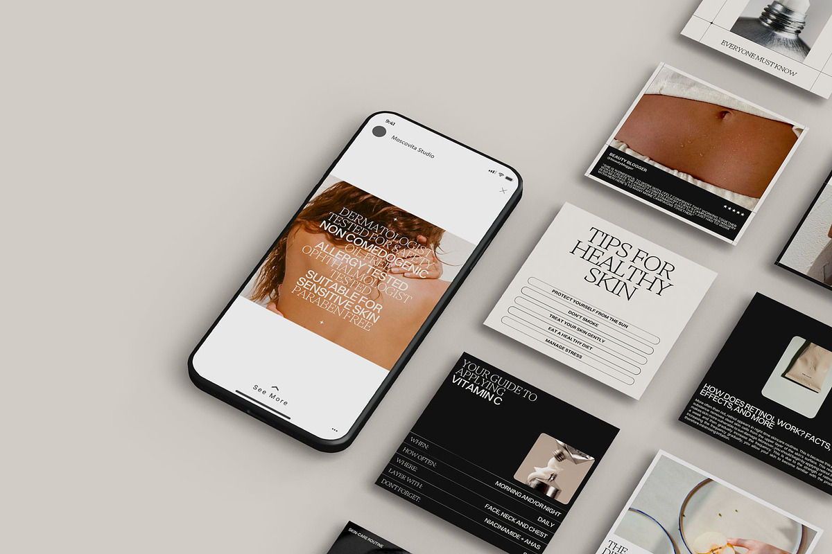 Beauty Instagram Post, a Social Media Template by Moscovita Studio (Photo 8 of 20)