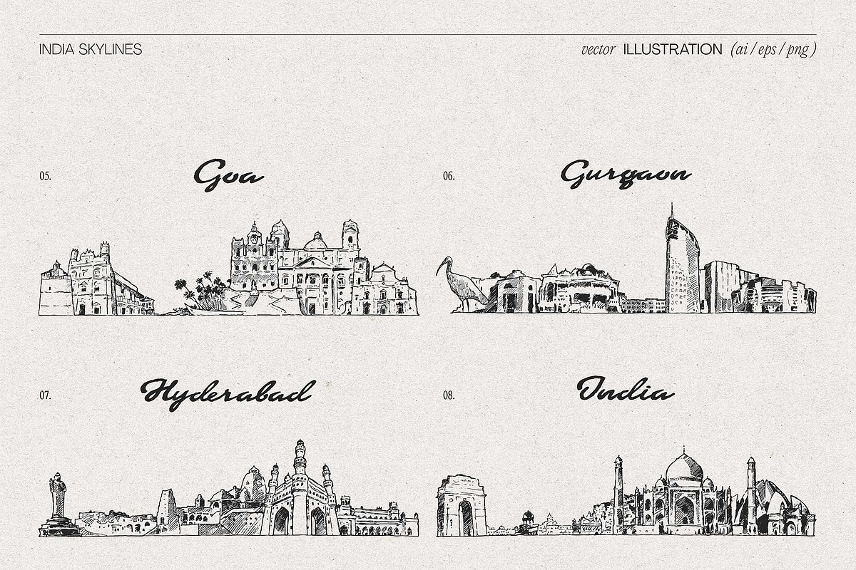 India Skylines, a Work Illustration by TheMountBirdStudio (Photo 5 of 9)