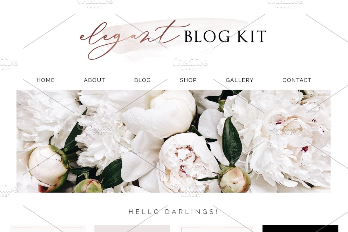 70 Piece Elegant Blog Kit, a Templates & Theme by Inky Jar Design Studio (Photo 7 of 8)