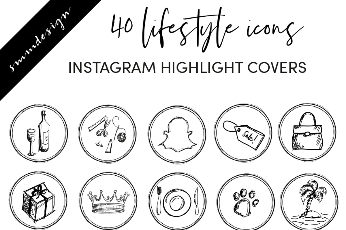 Instagram Story Highlight Icons 007, a Social Media Template by savanamm design (Photo 2 of 2)