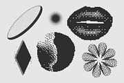 120 Vector Dither Textured Clip Arts, a Graphic by softulka (Thumbnail 7 of 16)