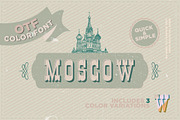 Moscow - OTF color font, a Sans Serif Font by Pixnugget (Thumbnail 1 of 7)
