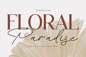 Floral Paradise Font Duo