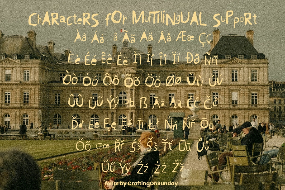 Crayon Texture Handwritten, a Handwritten Font by CraftingOnSunday (Photo 5 of 8)