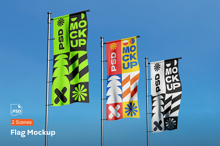 Flag Mockup, an Advertising Mockup by megostudi0