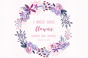 Watercolor Leaves and Florals Kit, a Texture Illustration by Every Tuesday (Thumbnail 5 of 8)