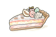 Watercolor Cakes & Pies Set, an Illustration by hafijul (Thumbnail 5 of 11)