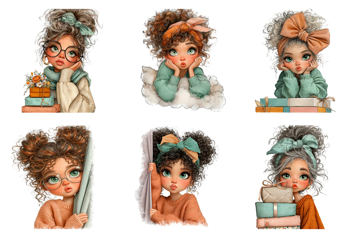 whimsical peeking girl clipart, a Transportation Illustration by SinaCreation (Photo 5 of 6)