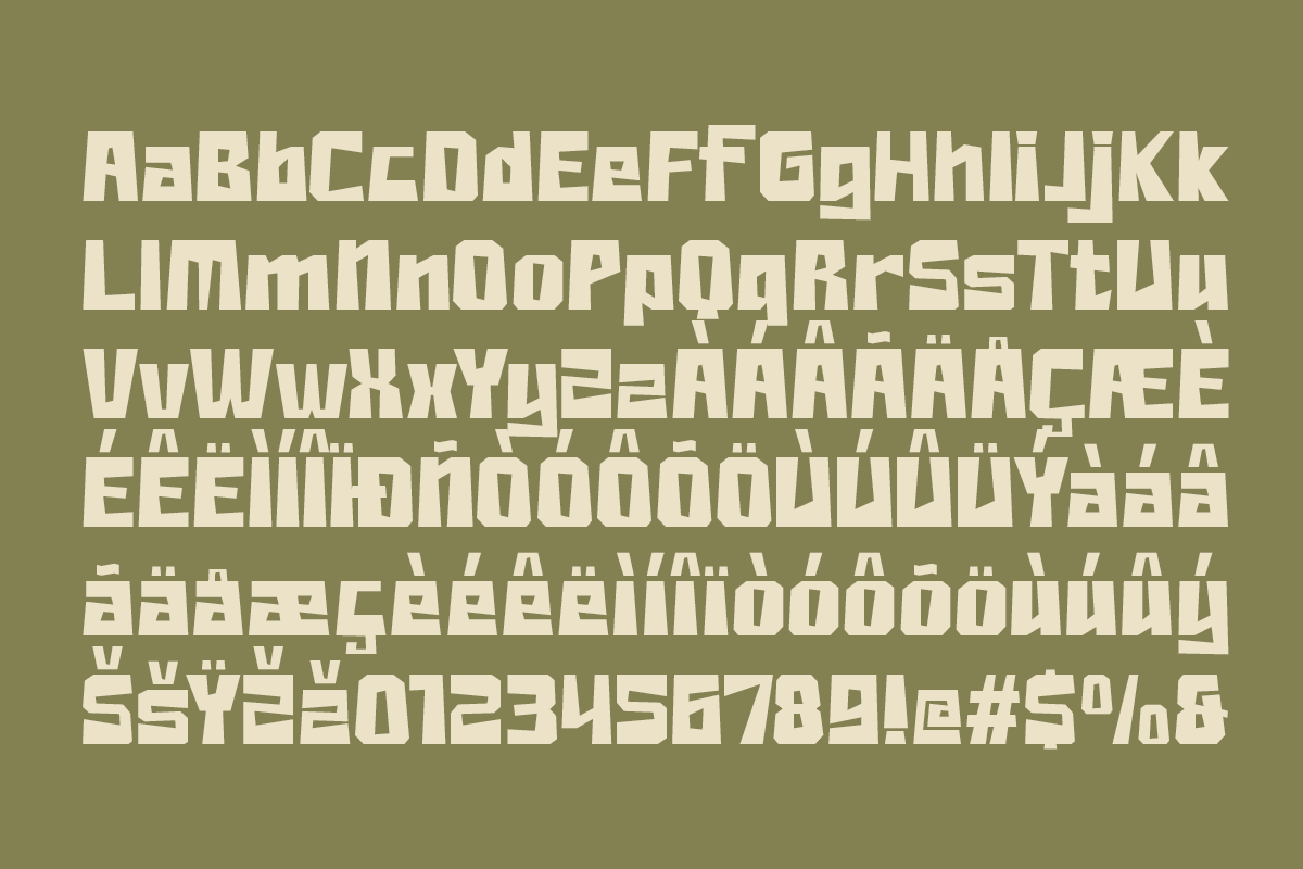 Bagrul - Paper Cut Display Font, a Sans Serif Font by Pandeka Studio (Photo 9 of 9)