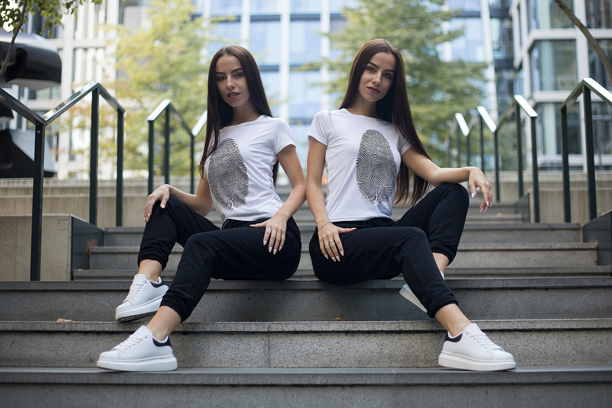 Twins T-Shirt Mock-Up 2018 #27, a Shirt Mockup by Freeman Studio (Photo 20 of 23)