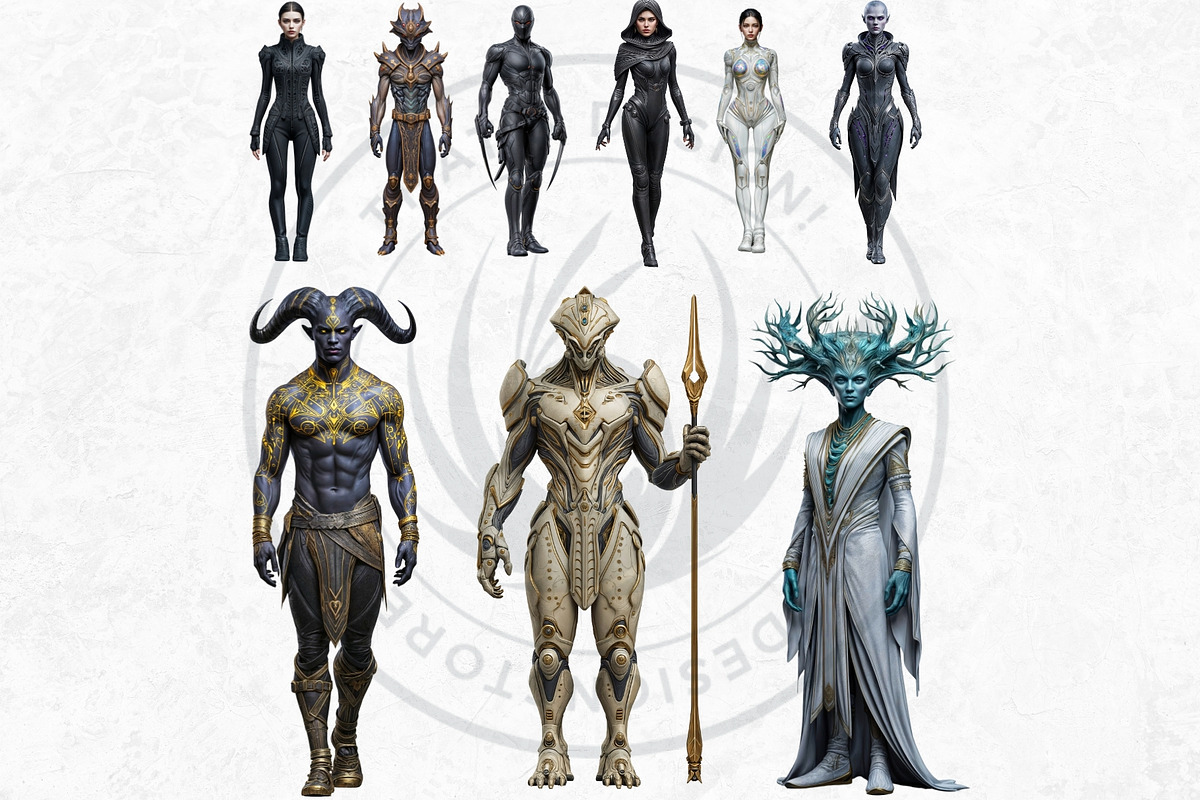 Galactic Vanguard Character Cliparts, a Person Illustration by ThatsDesignArt (Photo 4 of 15)