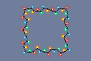 Garlands of Christmas lights frames, a Decorative Illustration by Yayasya (Thumbnail 3 of 3)
