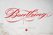 Bonthing Calligraphy, a Script Font by madeDeduk (Thumbnail 1 of 9)