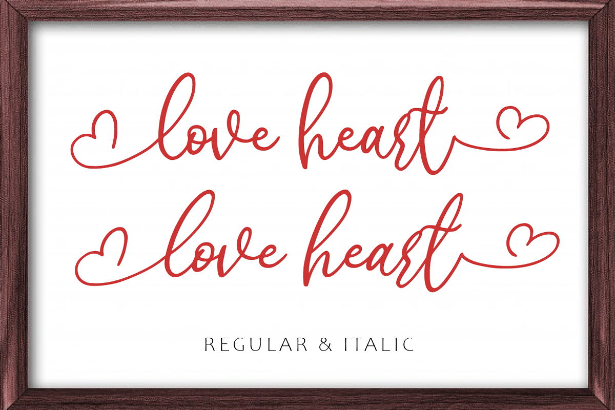 love heart, a Script Font by AMINMARIO (Photo 6 of 7)
