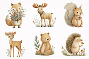 Cute Forest Animals Woodland Clipart, an Illustration by DreamArtGraphic (Thumbnail 4 of 8)