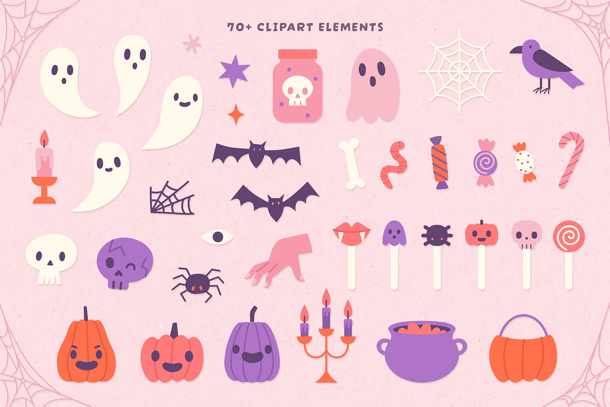 Happy Haunting. Halloween clipart, an Object Graphic by kondratya (Photo 4 of 14)