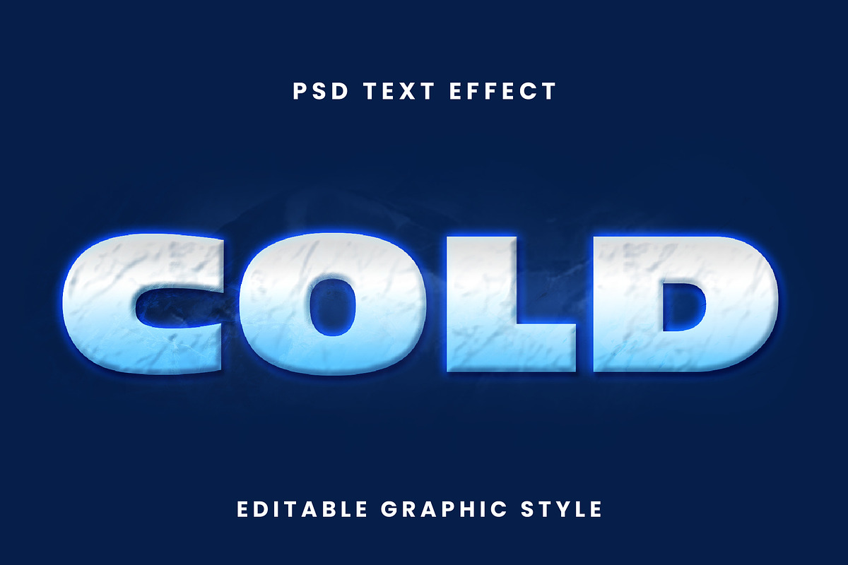 Glossy Ice Block Text Effect