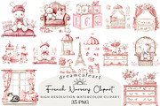 French Nursery Clipart, an Illustration by DreamCafeArt (Thumbnail 1 of 6)