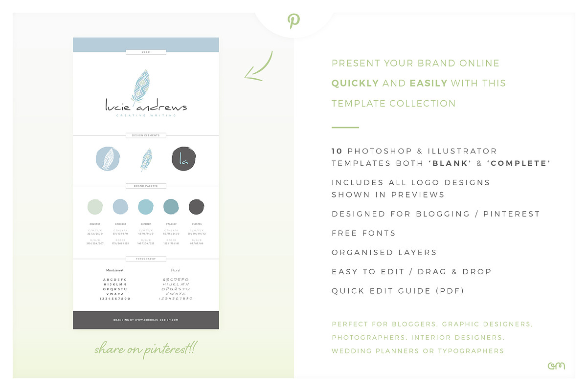 Brand Boards / Style Tiles VOL 3, a Templates & Theme by AM Studio (Photo 2 of 11)