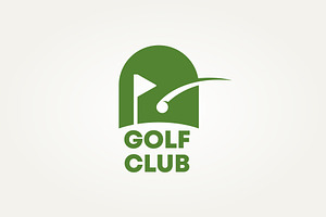 minimalist sport golf club icon logo, a Branding & Logo Template by Blazybone
