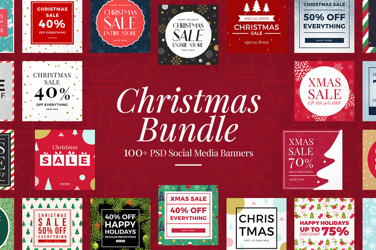 Christmas Social Media Bundle, a Social Media Template by MinimalStudioCo (Photo 1 of 19)