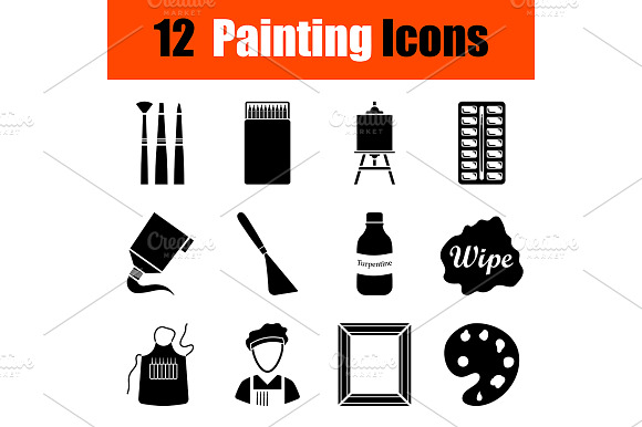 Set Of Painting Icons