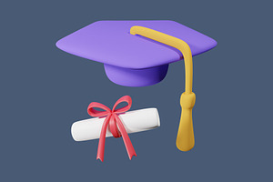 Education 3d Illustration