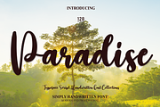 Paradise | Script Font, a Script Font by Scratchones (Thumbnail 1 of 8)