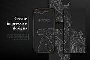 55 Vector Topographic Maps Bundle, a Texture Illustration by RDShop (Thumbnail 6 of 11)