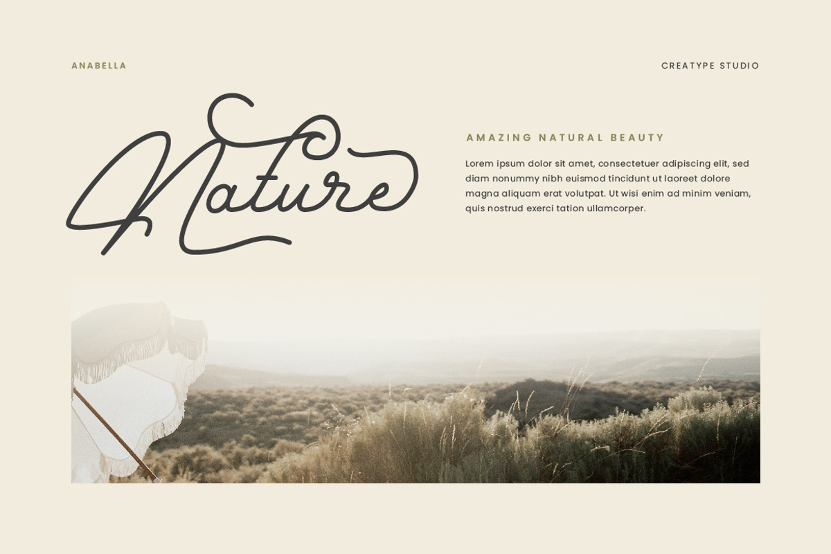 Anabella Monoline Script, a Script Font by Creatype Studio (Photo 5 of 9)