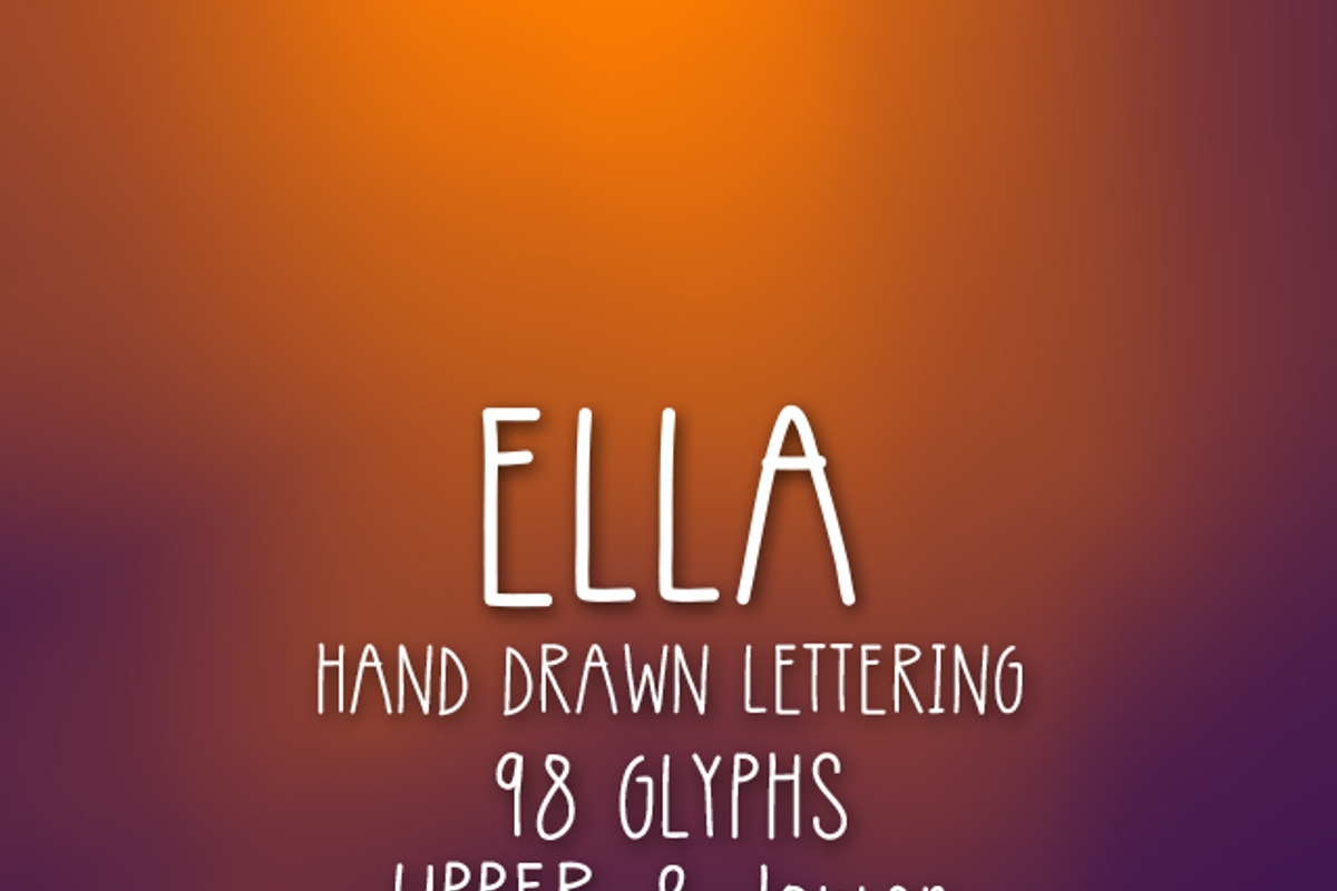 Ella Hand Drawn Font preview 2