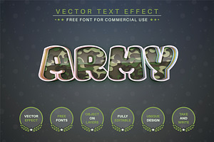 Army - Editable Text Effect