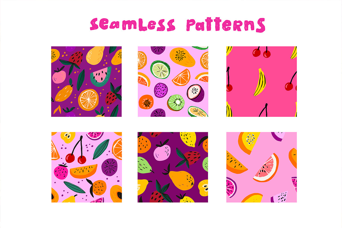 Whimsy Fruit vector iillustration, a Food Illustration by ShooShooShop (Photo 3 of 16)