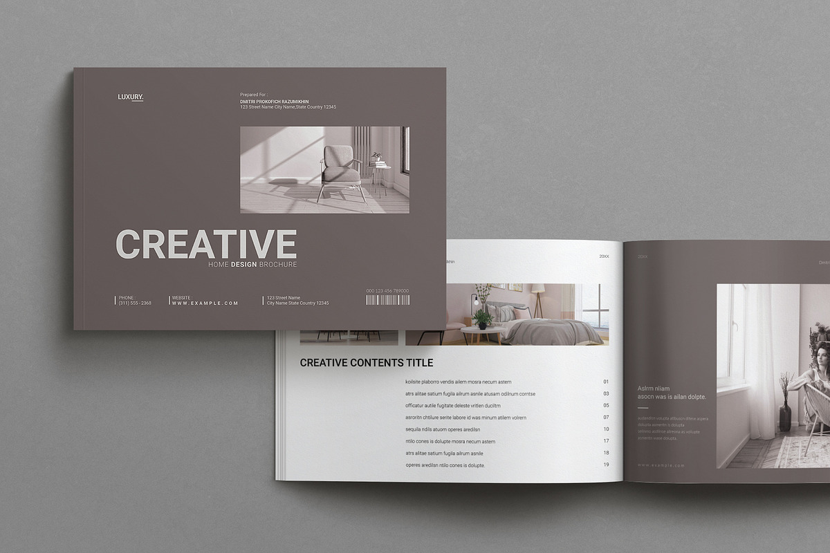 Creative Brochure Template Landscape, a Brochure Template by MassiveCreator (Photo 1 of 8)