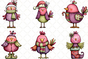 Quirky Christmas Chicken Clipart, an Illustration by Black Bird Studio (Thumbnail 6 of 6)