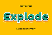 Explode Text Effect Layout | Creative Market