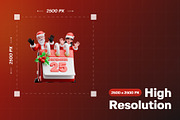 Christmas Character 3D Pack, a Characters & Person 3D Model by Haps Space (Thumbnail 2 of 4)