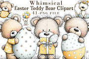 Whimsical Easter Teddy Bear Clipart, an Illustration by Libby Wishes (Thumbnail 1 of 7)