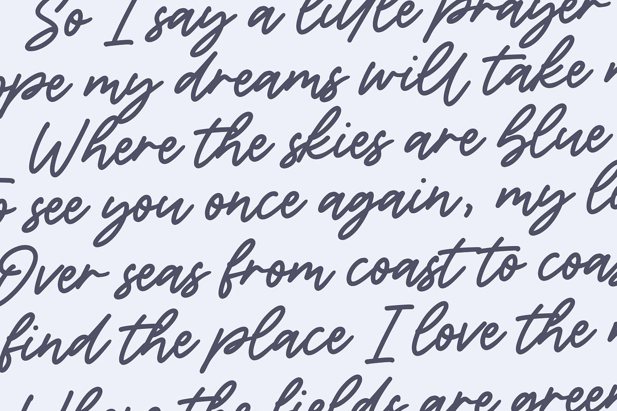Georado - Monoline Handwritten Font, a Script Font by Balpirick Studio (Photo 6 of 7)