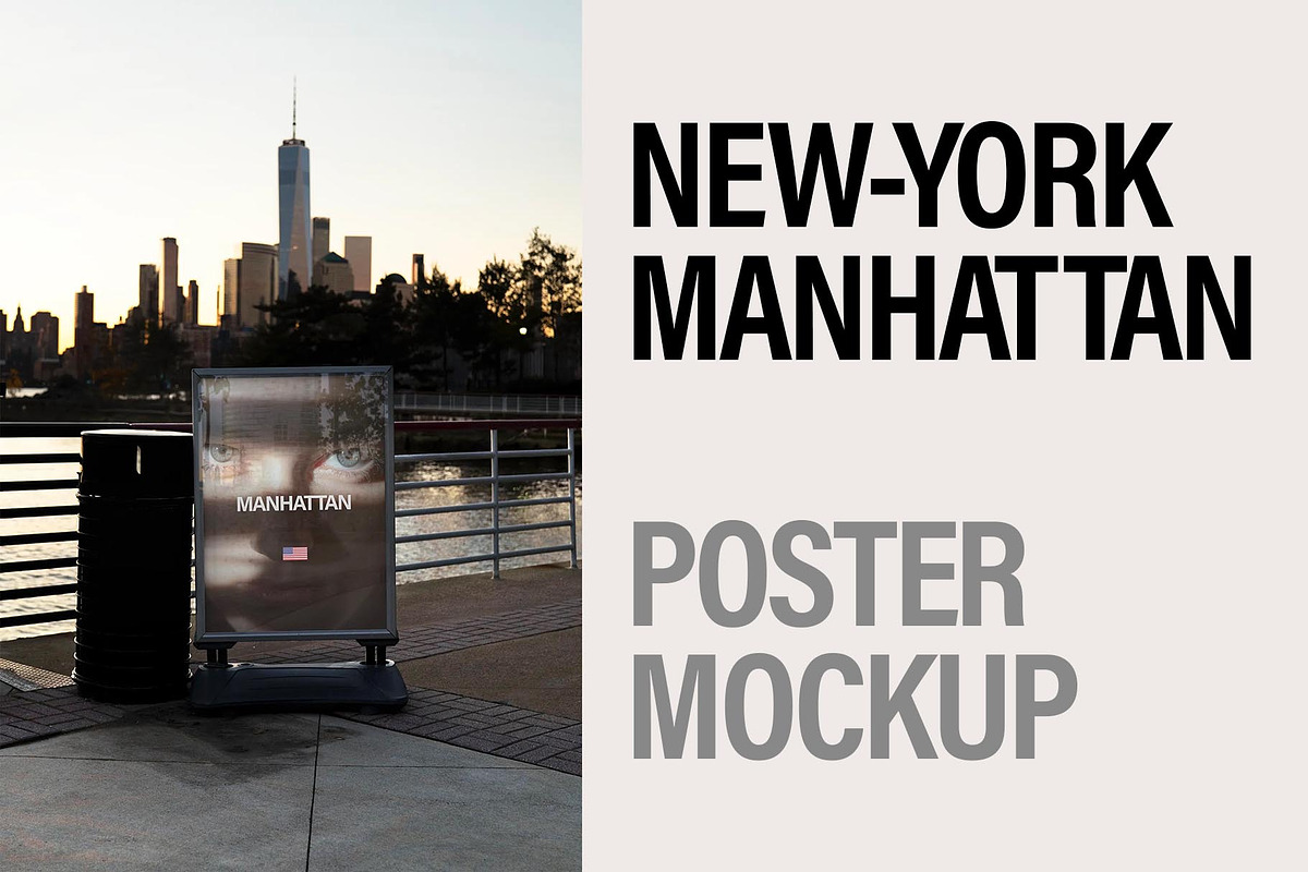 Poster Mockup in Manhattan, New York, an Advertising Mockup by Brandacle Mockups (Photo 7 of 7)