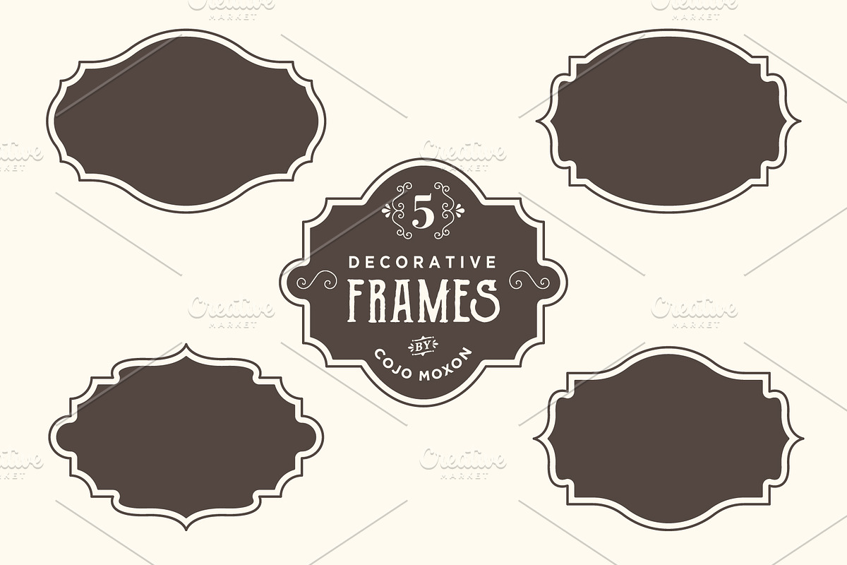 Vintage Frames & Badges Set 2, an Object Graphic by CojoMoxon (Photo 1 of 2)