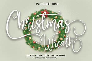 Christmas Wreath Script Font